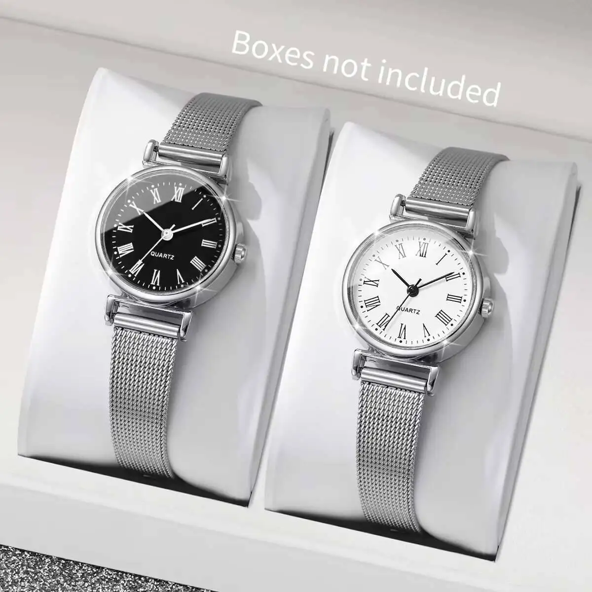 Mesh Stainless Strap - 1/2PCS Mode Damenuhren Casual Roma Dial