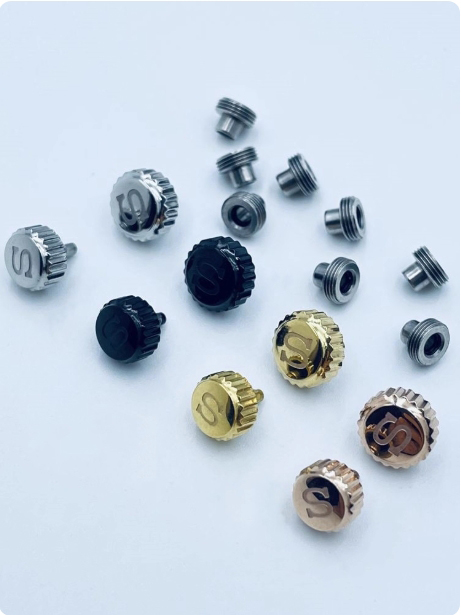Watch Crown Pusher - Edelstahl-Uhrenkrone für NH35-Uhrwerk – mehrere Farben