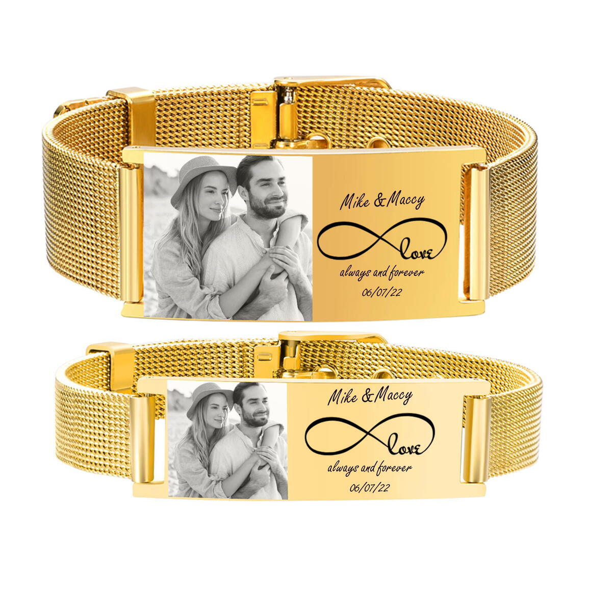 Mesh Stainless Strap - Personal isierte ID Armband für Frauen