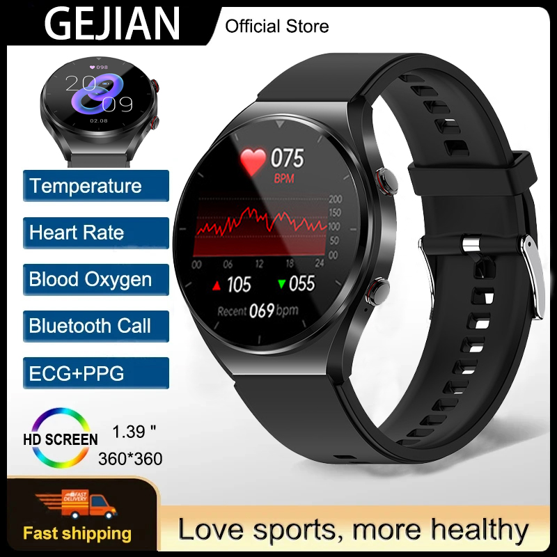 Smartwatch Health Watches For Women - GEJIAN 1,3-Zoll-HD-Bildschirm EKG-Gesundheits-Smartwatch für Männer und