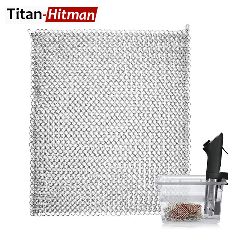 Mesh Stainless Strap - Edelstahl-Spüle mit Gewicht, Lebensmittelqualität, Sous-Vide-Netz, Immersion-Kochbeutel,