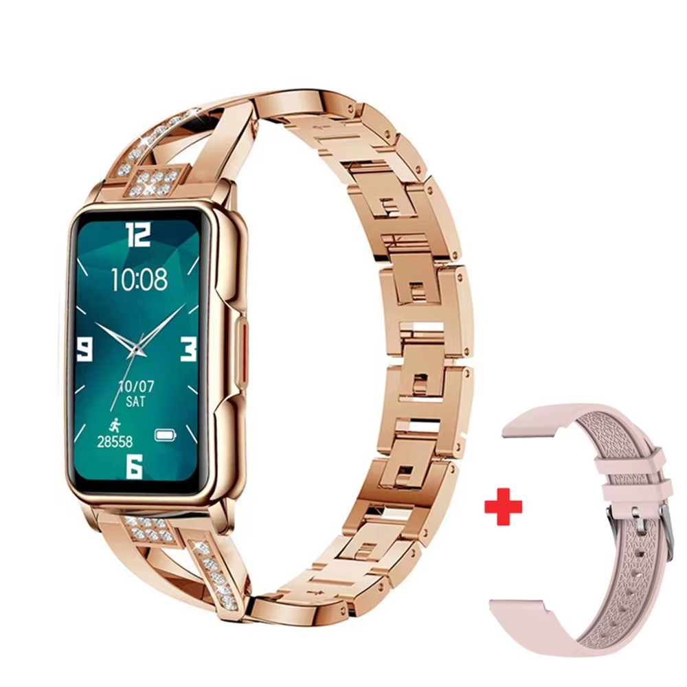 Smartwatch Ladies Watches For Women - Damen Smartwatch Luxus-Diamantuhren mit Herzfrequenzmesser Fitness-Tracker