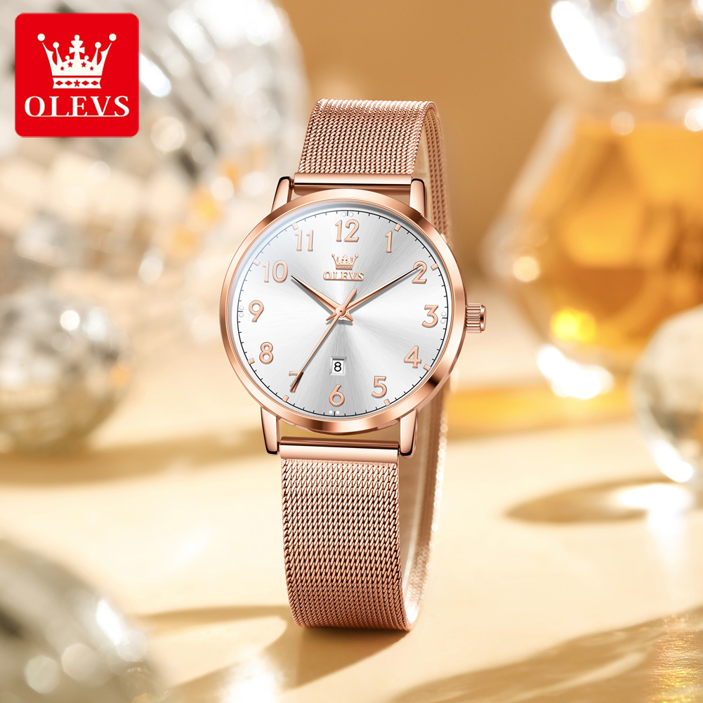 OLEVS 5653 Damenuhren, elegant – Mesh Stainless Strap Bewertung und Preis