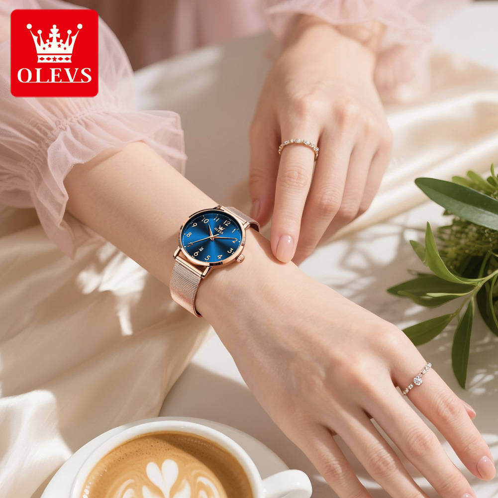 OLEVS 5653 Damenuhren, elegant – Mesh Stainless Strap Bewertung und Preis