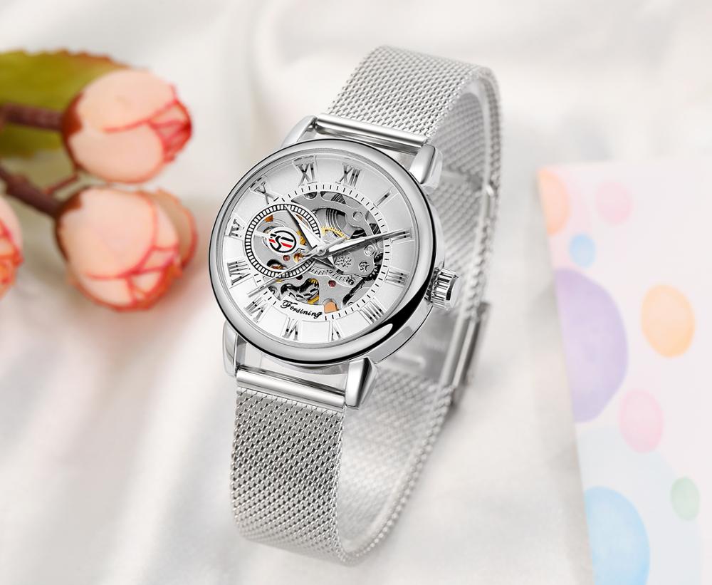 Reloj Mujer FORSINING Mode Fra – Mesh Stainless Strap Bewertung und Preis