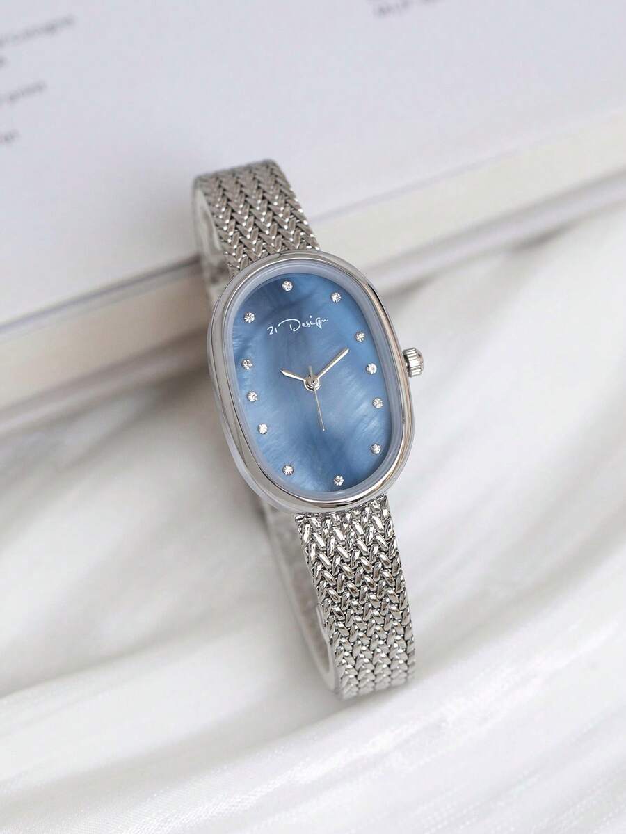 21design ovalförmige Quarzuhr  – Mesh Stainless Strap Bewertung und Preis