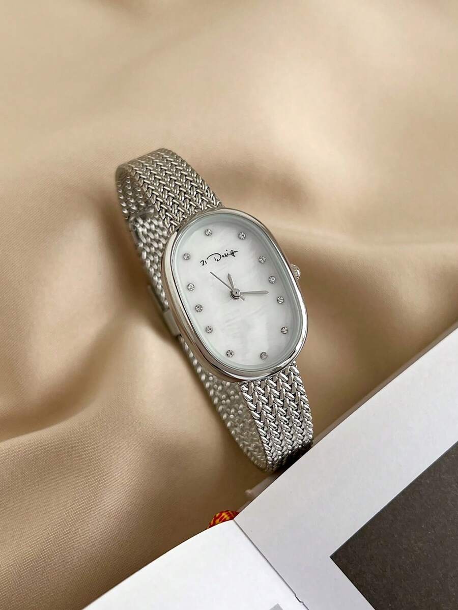 21design ovalförmige Quarzuhr  – Mesh Stainless Strap Bewertung und Preis
