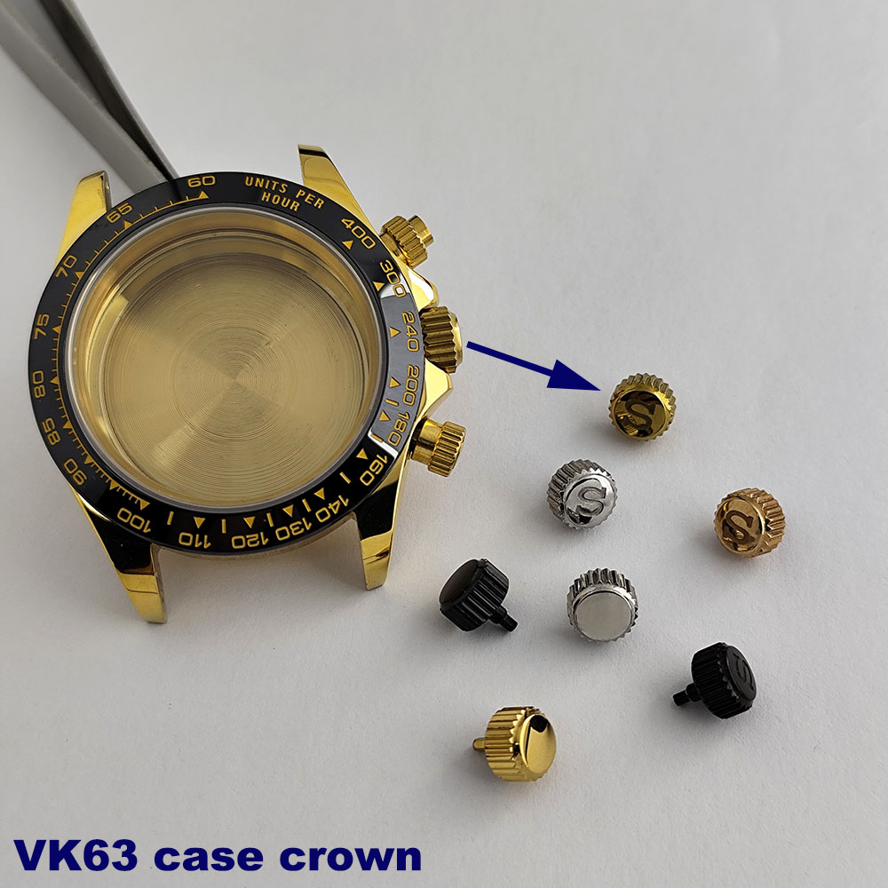 VK63 Krone Silber Schwarz Gold – Watch Crown Pusher Bewertung und Preis