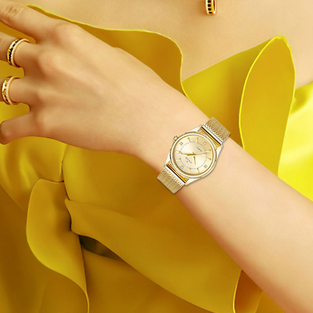 WWOOR Luxus Marke Kleid Gold U – Mesh Stainless Strap Bewertung und Preis